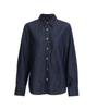 ELLASSAY Women's Vintage Washed Denim Long-Sleeve Button-Front Shirt