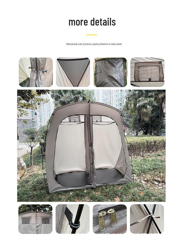 Outdoor Shower & Changing Tent: Wet/Dry Separation, Temporary Toilet, Portable & Detachable