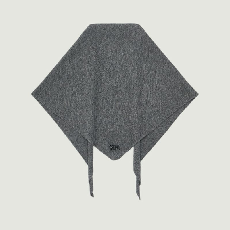 grove 25FW ELENA KNIT SCARF (CHARCOAL)