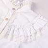 Women's Vintage Ruffle Collar Shirt Spring New Arrival High Neck Lace Trim Button Down Shirt Elegant Gothic Blouse Tops