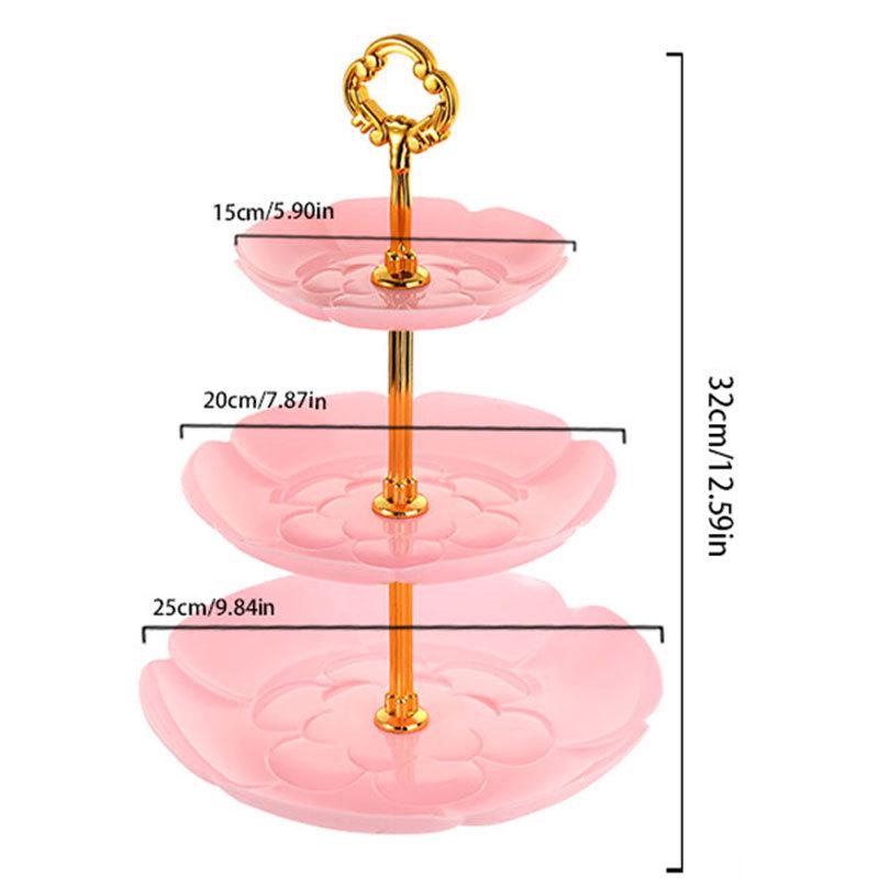 

Трехъярусная подставка для десертов и фруктов в европейском стиле