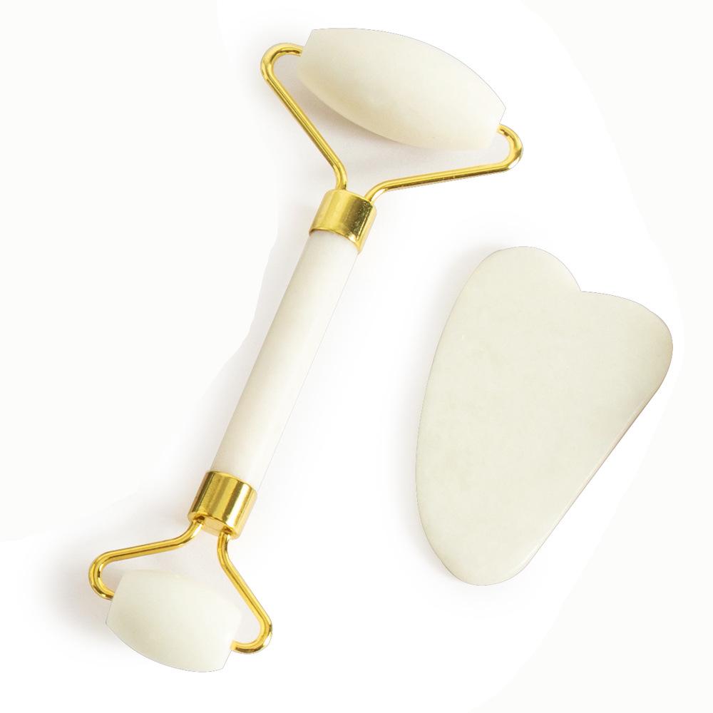 Jade Roller & Gua Sha Facial Massage Three-Piece Set