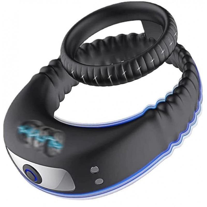 Silicone Rechargeable Vibration Cock Ring with Remote Control for Enhanced Male Performance