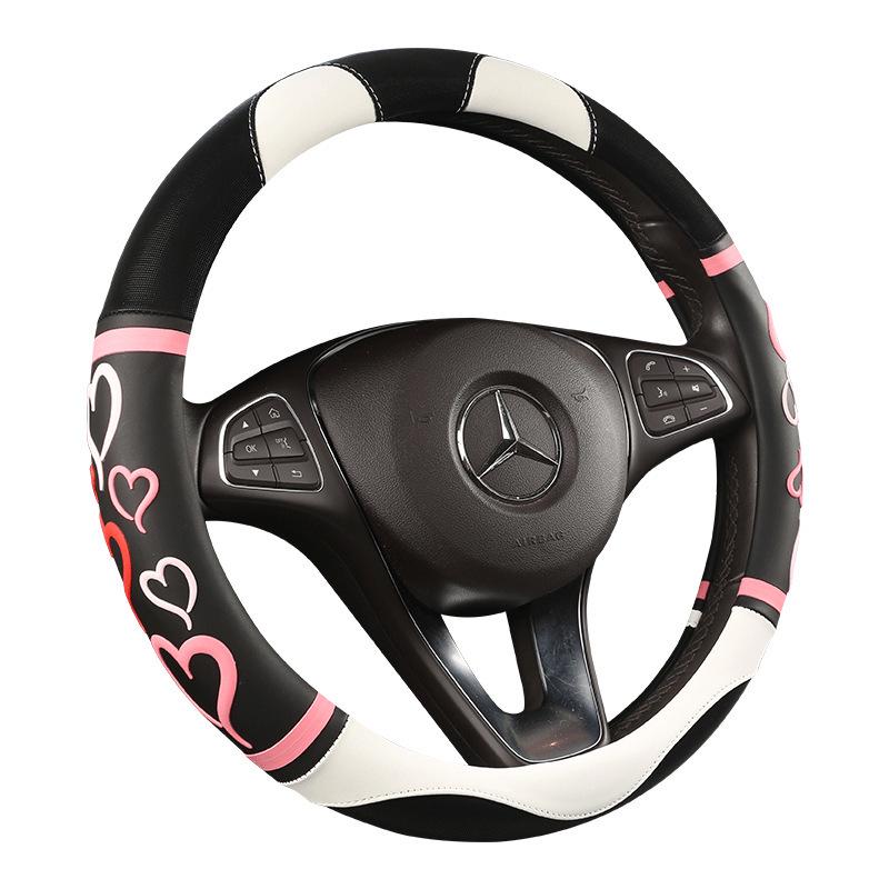 Luxury Heart Car Steering Wheel Cover - High-End Sport Design