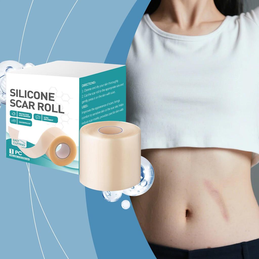 1 Roll Reusable Silicone Scar Sheets Face Scar Removal Patch Fast Healing Repair Strips Beauty Supplies For Adult Kid Women Burn