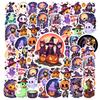 35pcs-50pcs Cartoon Pumpkin Stickers Playful Witch School Supplies Teacher Reward Stickers For Laptop Motorcycle Luggage Phone