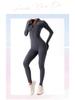 European-American Autumn/Winter Zipper Long Sleeve Yoga Jumpsuit for Women - Sports, Fitness, and Dance