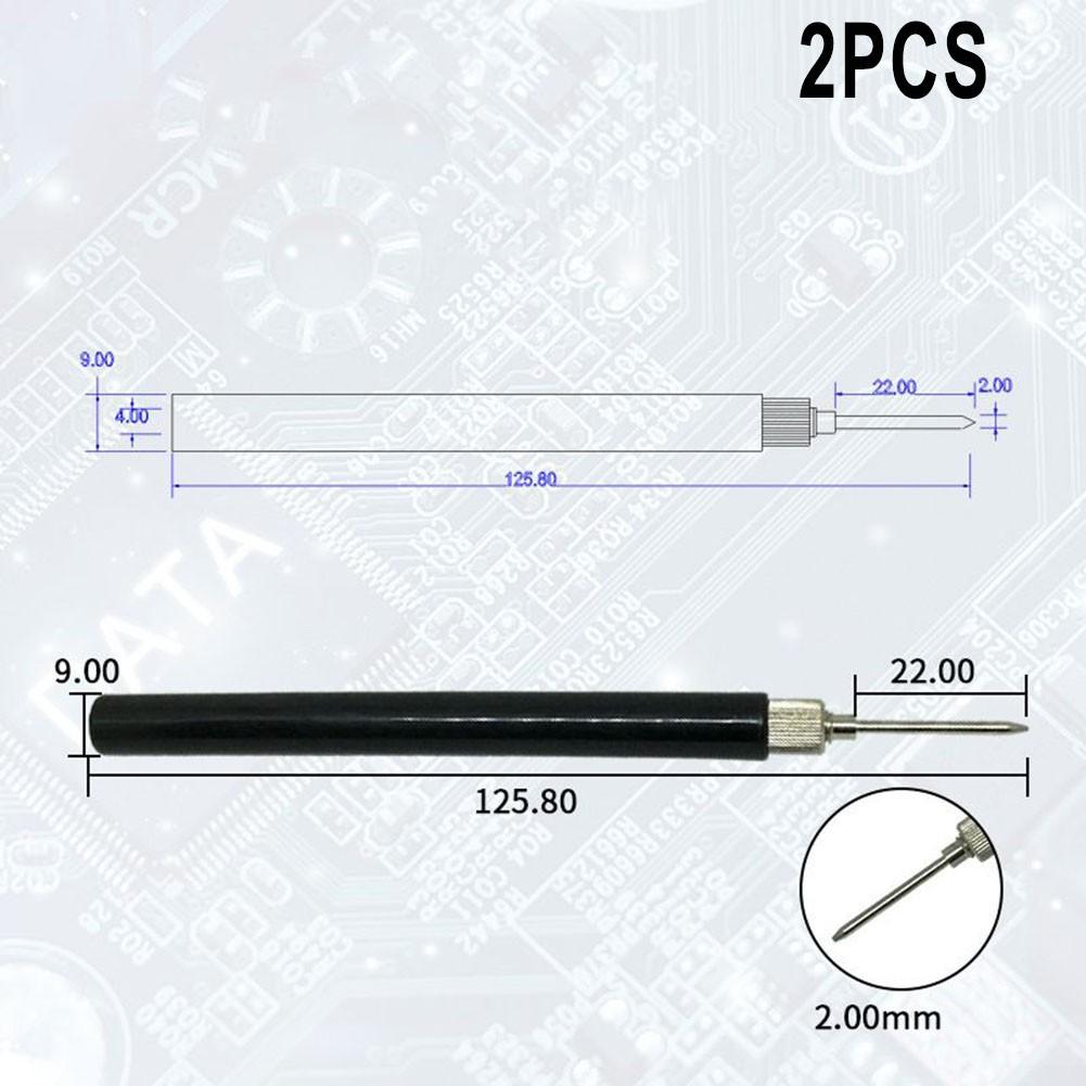 2X Multimeter Spring Test Probe Tip Insulated Test/Hook Wire Connector-128mm