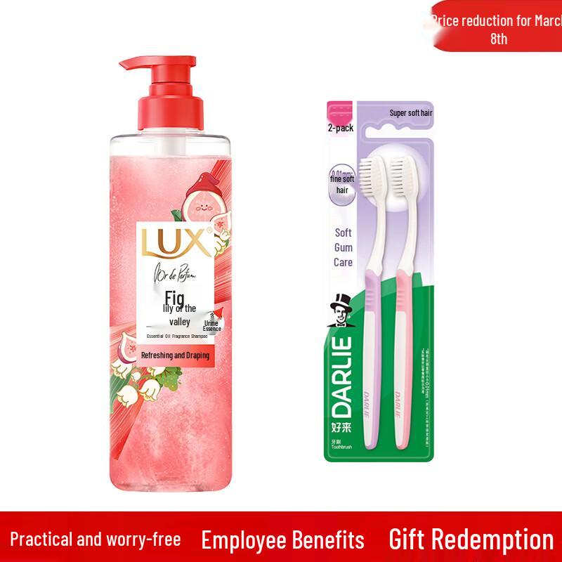 

Darlie Soft Toothbrush & Lux Shampoo Bundle