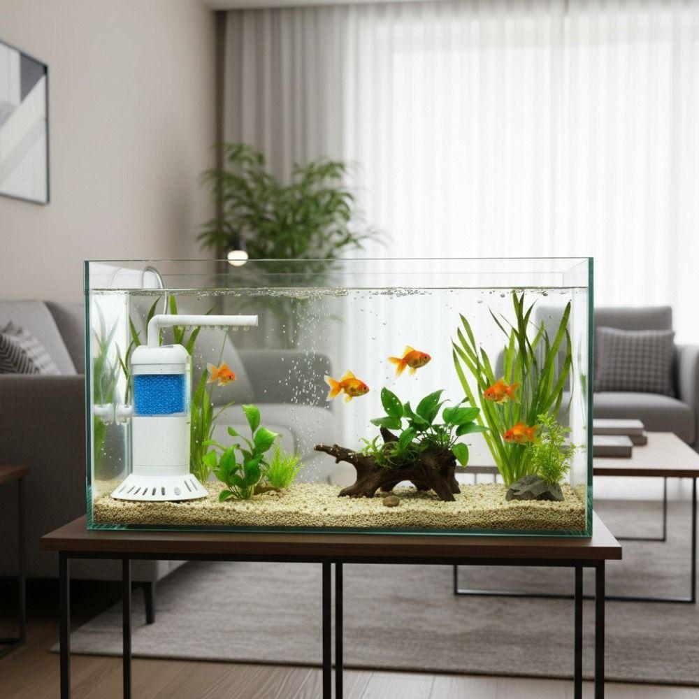Wall-Mounted Fish Tank Submersible Filter Standing Aquarium Water Purifier  Turtle Tanks