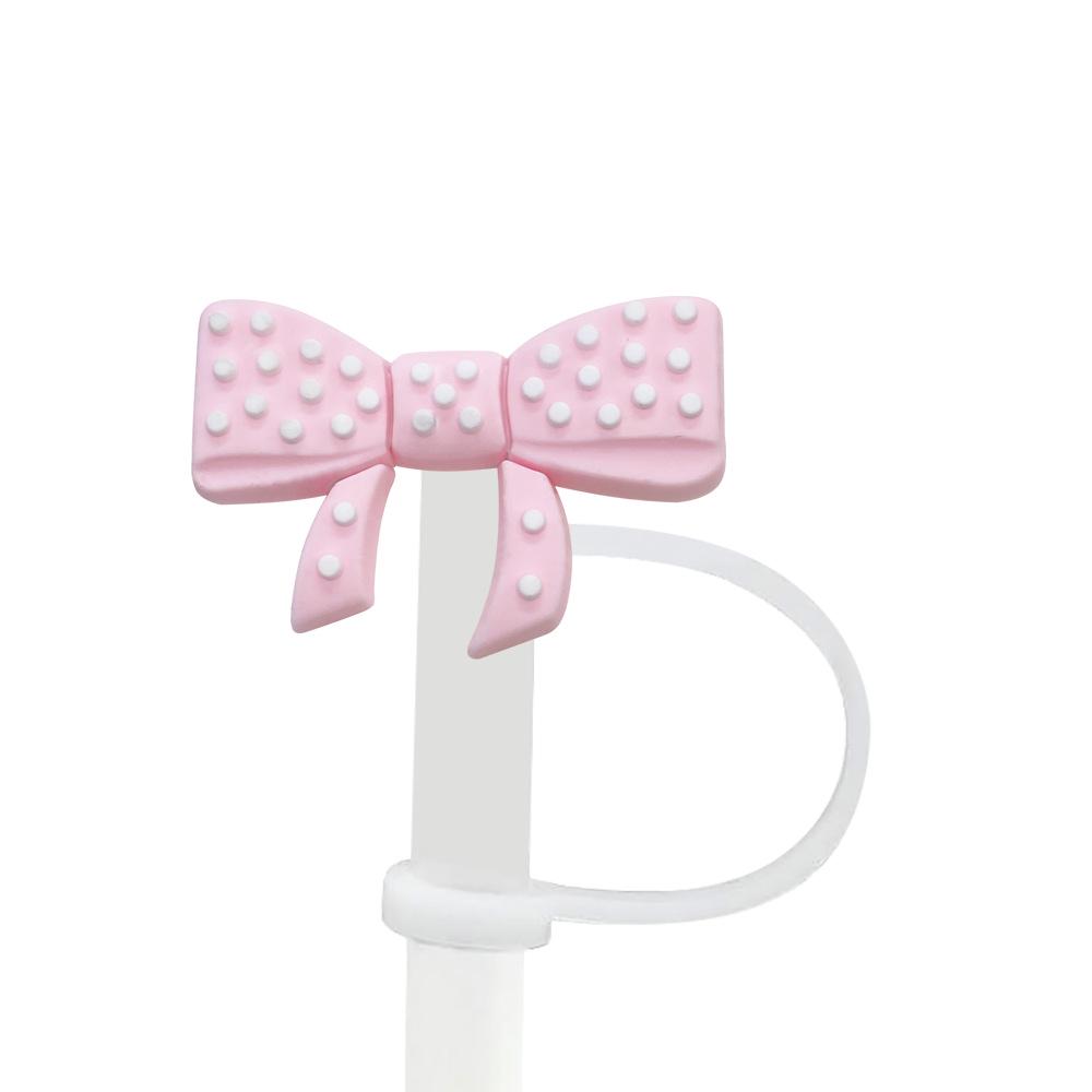 8-10mm Bow Straw Cap: Cartoon Rubber Dust Cover & Stopper - Recyclable