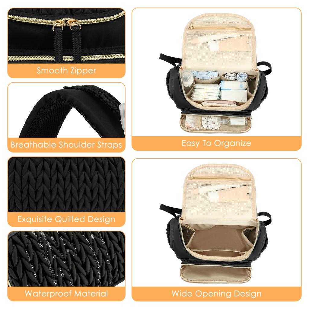 Diaper Bag Backpack Baby Girl Boy Nappy Changing Station Large Capacity Multifunctional Crib Nursing Mommy Travel Bag