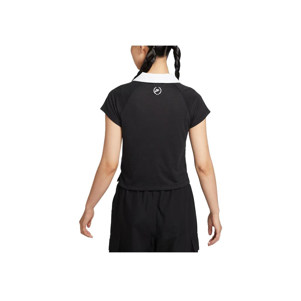 Nike Futura Fashion Classic Comfortable Versatile Short Sleeve Polo Shirt Women Tops IH8503-010