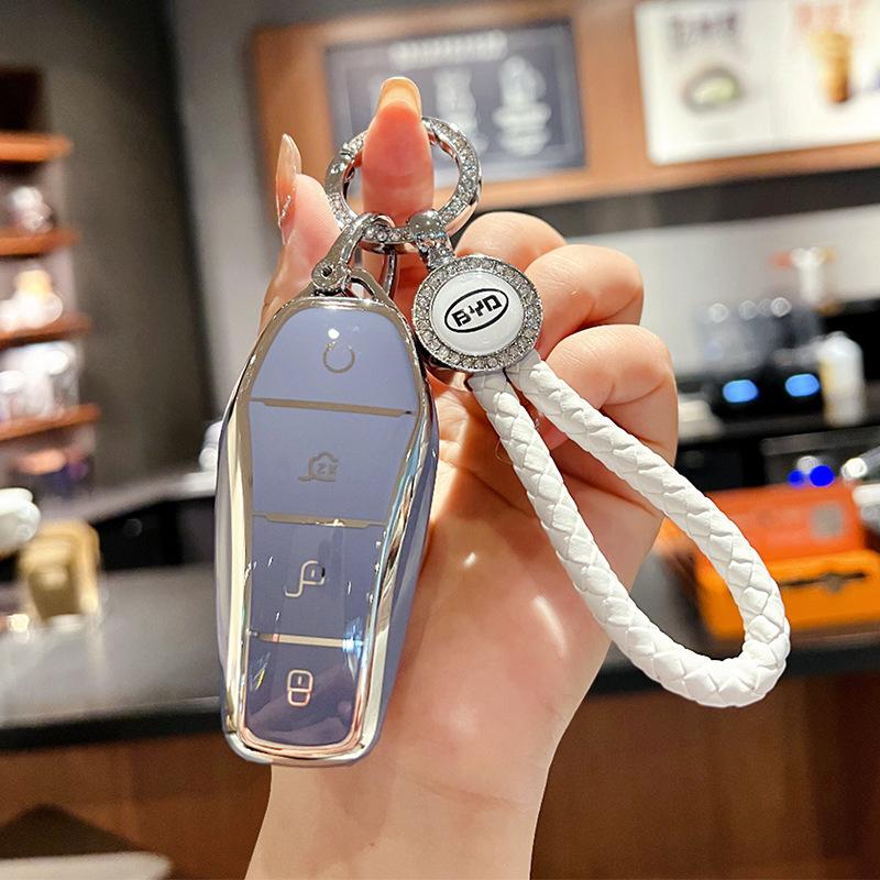 Applicable BYD Key Set Qin PLUS Tang Dmi Dolphin E2 Shell Song Pro Qin Han Ev High-end Shell Bag Buckle for Men and Women