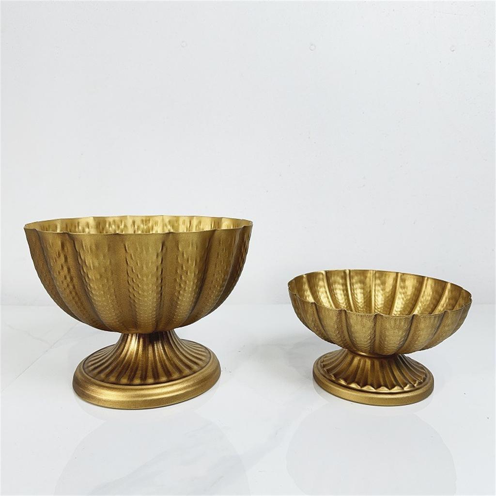 Elegant Iron Compote Bowl Vases Set of 2 Vintage Designs Accessory for Wedding Centerpieces And Home Decoration