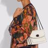 Coach Parker 18 Sweet Cool Style Turn Lock Logo Leather Studded Crossbody Shoulder Bag Small Women shoulder bag White 29389-BPCHK