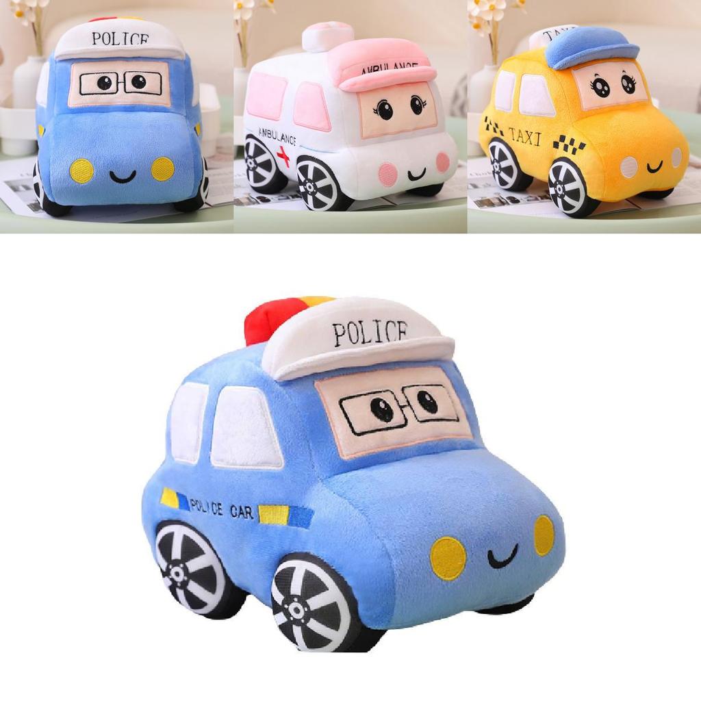 Ultra-plush Short Fur Cartoon Car Pillow- Available In 3 Vibrant Colors