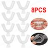 1/4/8pcs Anti Snoring Bruxism Sleeping Mouth Guard Tray Stop Teeth Grinding Sleep Aid Night Guard Gum Shield Mouth Health Care
