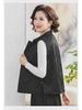 Ladies' Chinese Style Satin Jacquard Vest - Stand-up Collar, Buttoned, Retro Design for Spring and Autumn