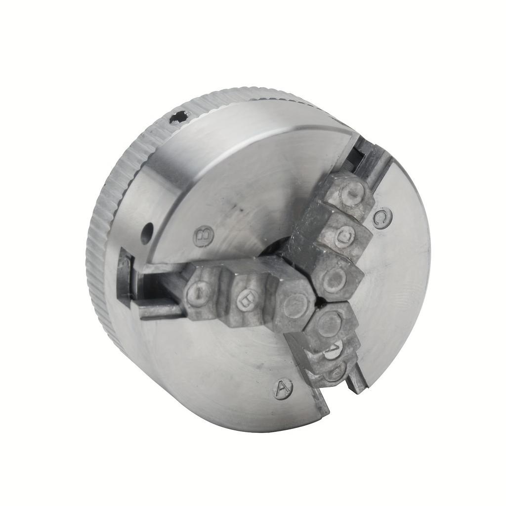 1set Z011 3-Jaw Lathe Chuck, Mini Lathe Chuck With Connecting Rod And Short Sticks, Self Centering Wood Turning Chuck, Power Lathe Accessory