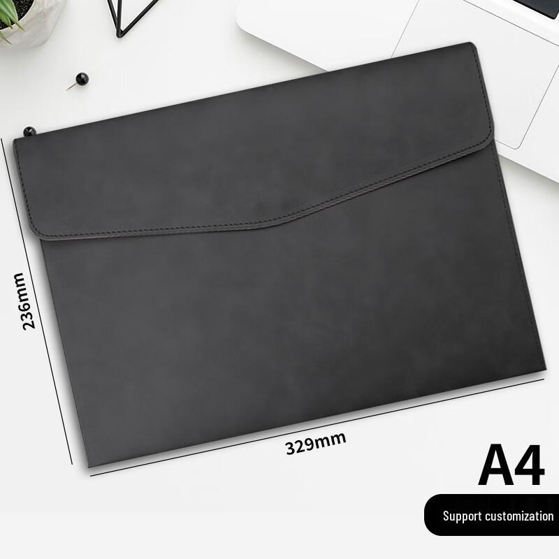 Large A4 Leather Business Document Holder: High-Grade Storage for Contracts, Bids, Exams, and Office Materials