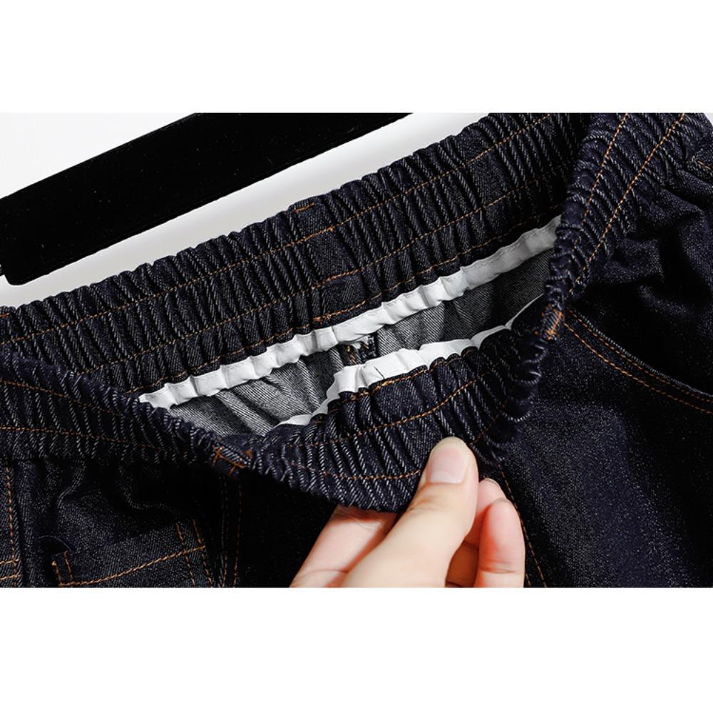 DIMANAF 2025 Plus Size Jeans Autumn Denim Women Jeans Pants Elastic Basic Blue High Waist Trousers Oversize New Pants 5XL