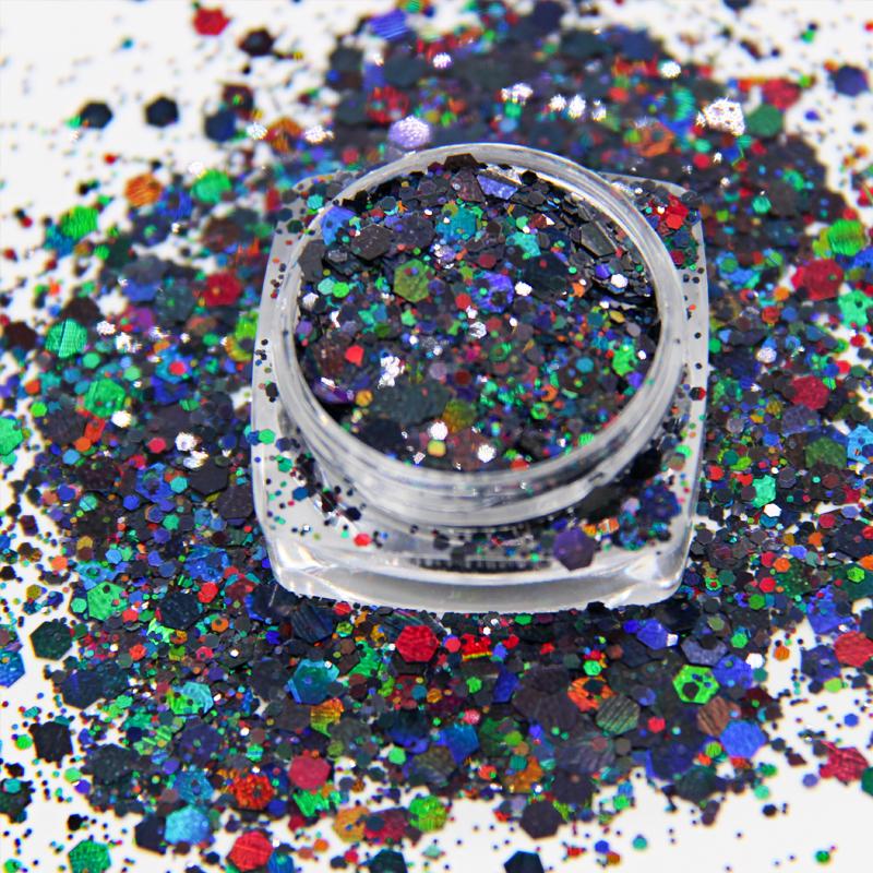 Holographic Cosmetic Christmas Decorations Chunky Glitter Nail Iridescent Flakes Sparkles Face Body Hair Nail Glitter Sequins