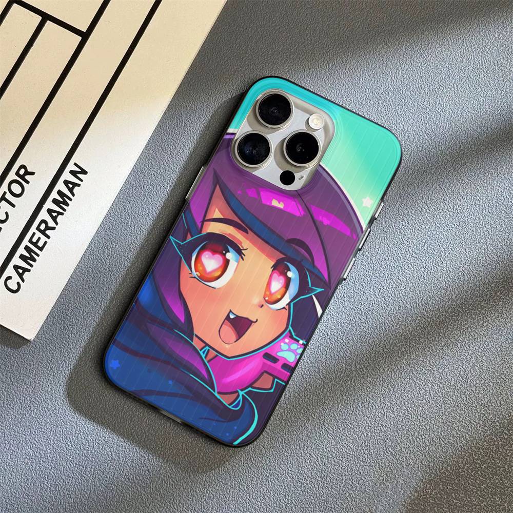 Aphmau Cute Girl Funny Phone Case For IPhone 16 15 17 Pro 11 12 13 14 Pro Max Plus Soft Ripple Silicone Cover Shell