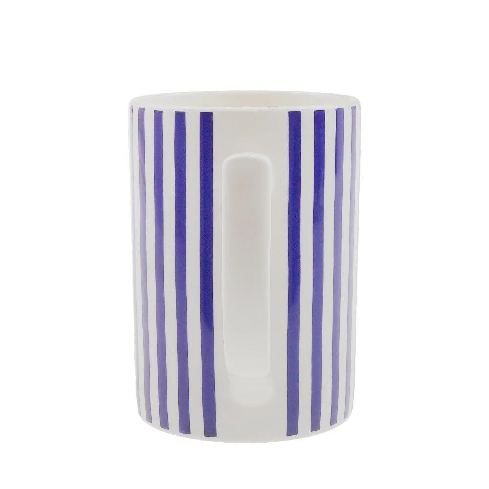Spode Steccato Mug 350ml Narrow Stripe Cobalt Blue Ceramic Coffee Tea Cup