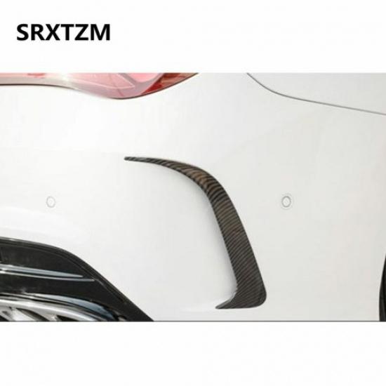 2x Carbon Fiber Look Rear Bumper Side Vent Canards For Mercedes-Benz W117 CLA220
