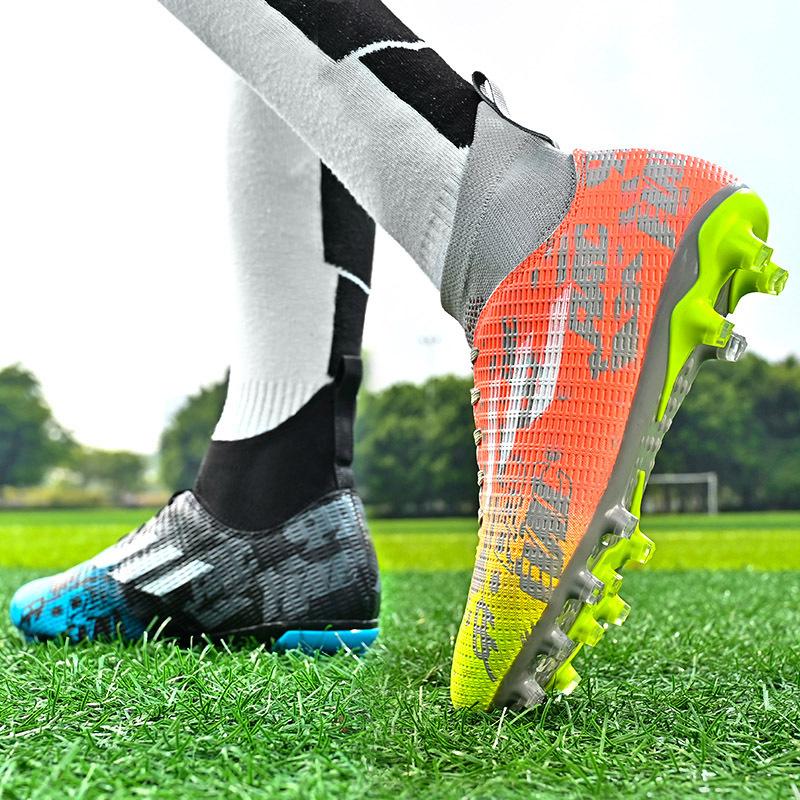 New Football Shoes Genuine Young Adult Students Boys and Girls Long AG Broken Nail Training Shoes Grass Sports