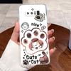 Casing For Samsung Galaxy Note 8 Note 9 Case Aesthetic Fashion Cute Cat Cartoons Soft Silicone Back Cover Transparent Phone Case