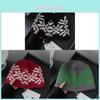 Wool Vintage Knit Beanie With Hand Embroidered Design For Winter Casual Wear