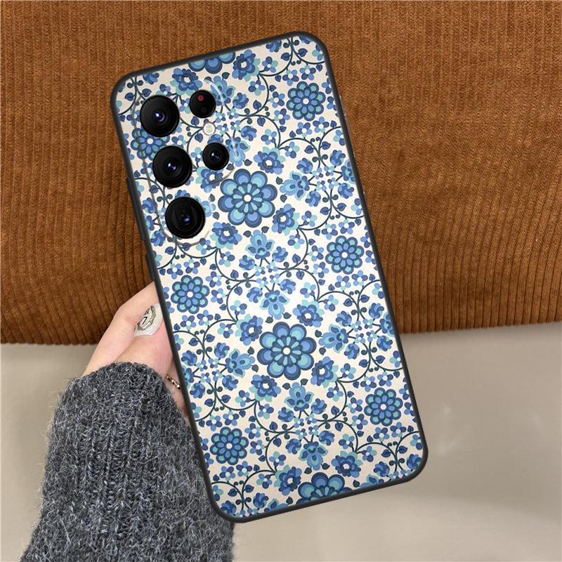 Azulejo Phone Case For Samsung Galaxy S25 Ultra S9 S10 S20 FE S21 S22 S23 Plus S24 Ultra Back Cover