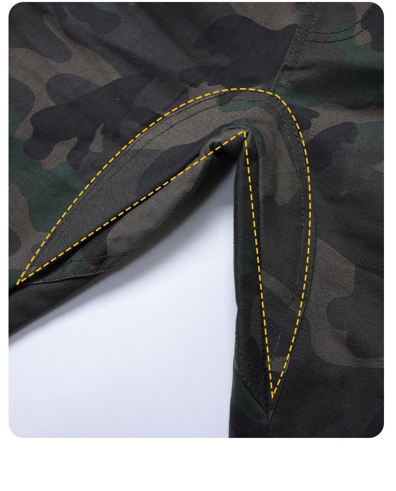 Unisex Elastic Workwear Set, Camouflage, Cotton Thread, Ideal for Welding, Auto Repair, Anti-Scald, Wear-Resistant, Labor Protective.