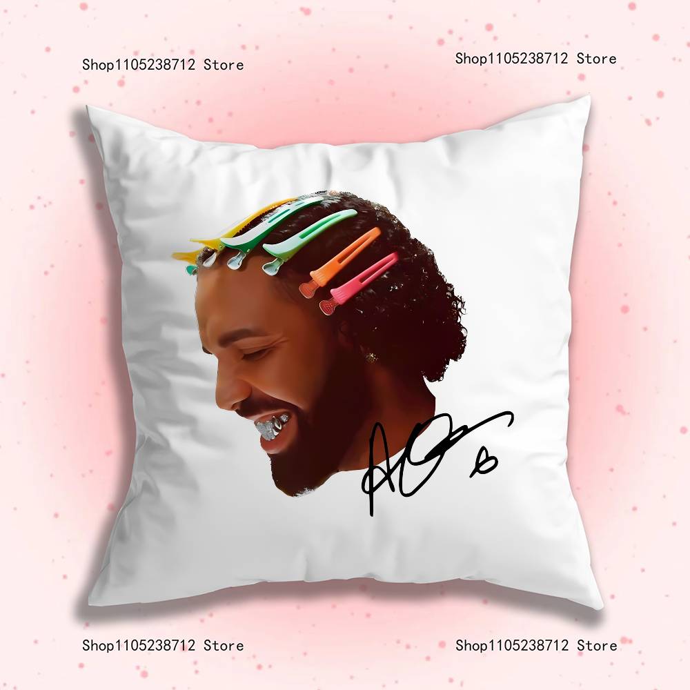 Drake O-OvO OWL Pillow Covers Cartoon Sofa Decorative Home Double-sided Printing Short Plush Cute Cushion Cover