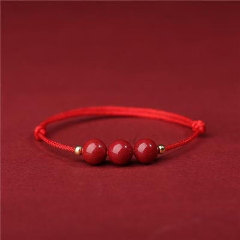 Hand Woven Thin Red Rope Good Luck Chinese Style Bracelet For Couple Men Women Children