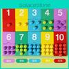 Math Educational Wooden Toy For Children With Number Beads And Matching Color
