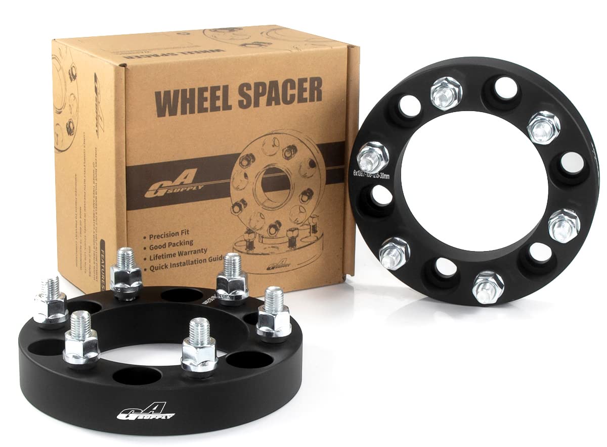 

GAsupply Forged Wide Tread Inner Diameter 30mm Matte Black of Spacers, 6H, PCD139.7, 108.1, M12xP1.5, Thick, (Set 2)