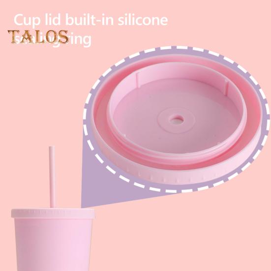 Pahar de cafea de 720 ml cu capac și paie, cu perete dublu, ceașcă de cafea de călătorie, cu gură largă, reutilizabilă, reutilizabilă