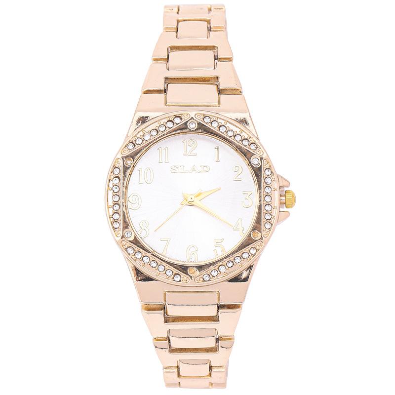 Simple Diamond-Encrusted Women S Watch, High-End Quartz Watch, Women S Fashion Temperament, Casual Light Luxury Bracelet Watch