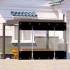 420 G/m² PVC Tarpaulin Transparent with Zip, Waterproof Tarpaulin for Outdoor Furniture, Porch, Pergola