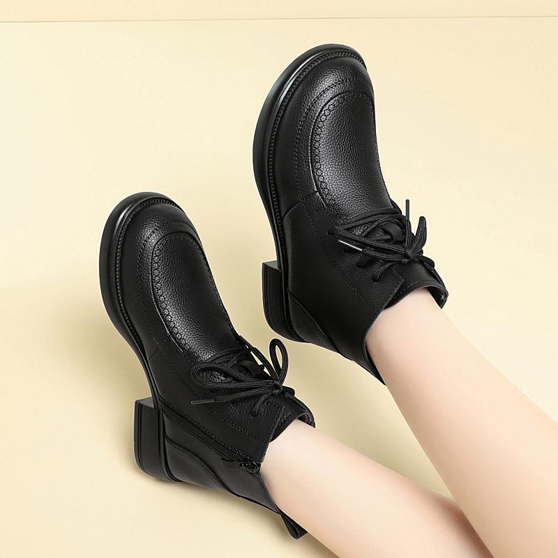 Módní dámské sněhule AIYUQI z pravé kůže 2025 Zima Nové přírodní vlna dámské kotníkové boty protiskluzové velká velikost máma boty