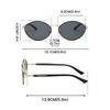 Vintage Metal Rim Gradient Shades Women's Original Brand Design Sunglasses Multi Color Lens Chic Driving Sun Glasses