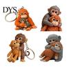 Monkey Keychain 1/2Pcs Pendant Plush Charm Key Chain Everyday Use Keys Backpack Purse Car Bag Decoration Mini Accessory Print