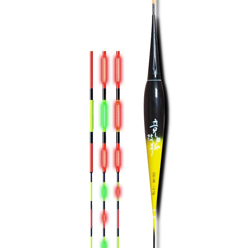 LED Thickened Tail Luminous Float: High-Sensitivity, Color-Changing Bite Indicator for Crucian and Carp Fishing