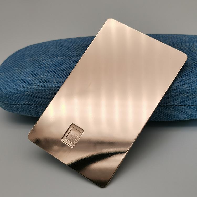 Premium 24K Gold-Plated 304 Stainless Steel Credit Card with IC Chip & Magnetic Stripe