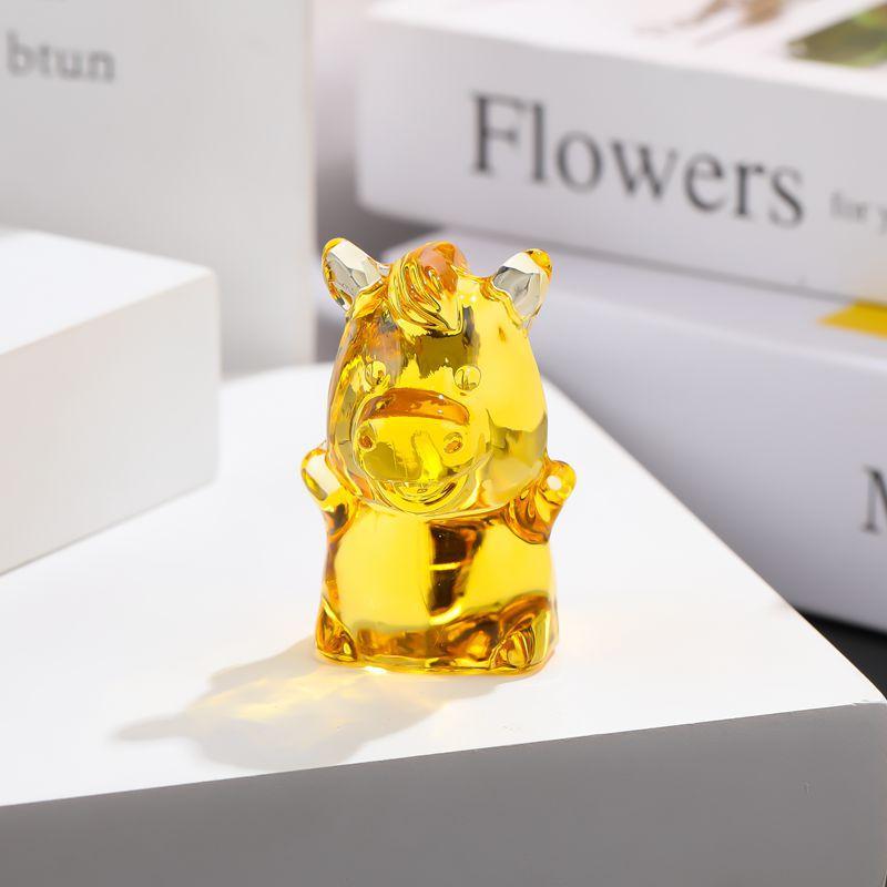 Year of the Horse 2026 Crystal Figurine, Zodiac Horse Glass Sculpture for Desktop Decor,Chinese Liuli Art Fengshui Ornament