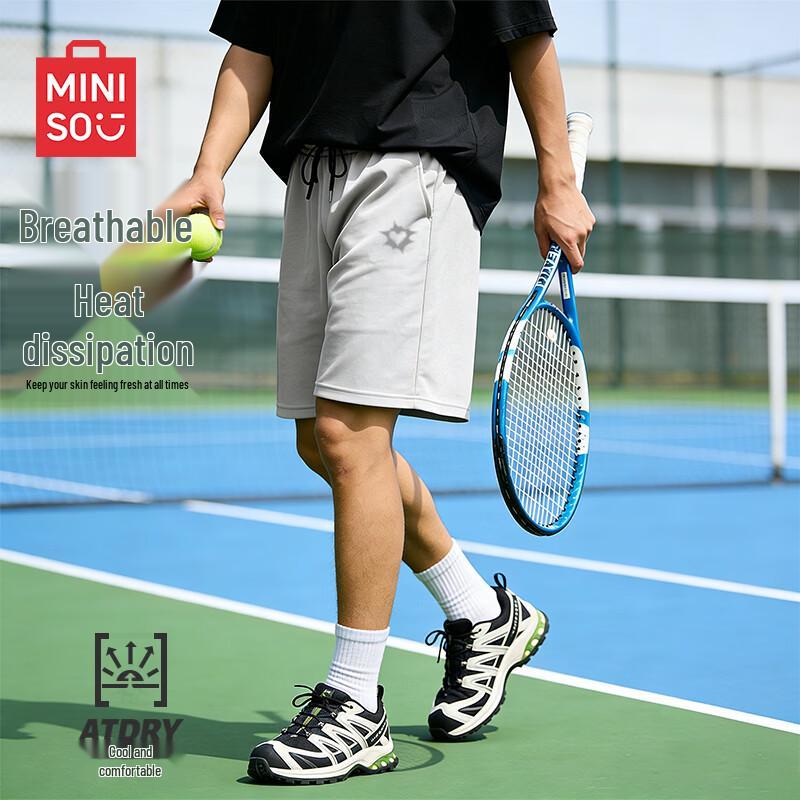 MINISO Men s Ice Silk Straight-Leg Shorts 4XL