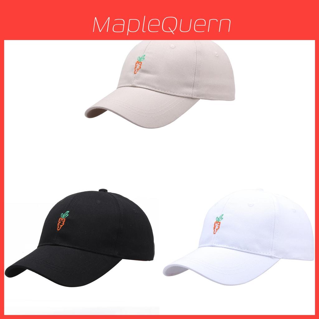 Embroidered Carrot Baseball Cap With Adjustable Strap For Casual Summer Wear